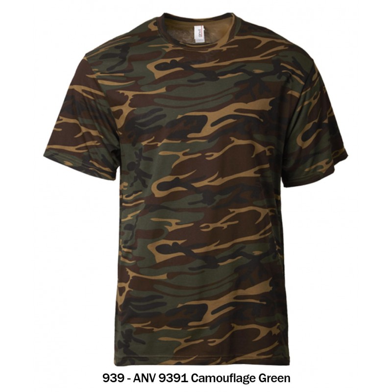 T-Shirt | Round Neck | ANVIL | Midweight Camouage | 939 Series (Adult ...