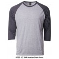 T-Shirt | Round Neck | ANVIL | 3/4 Sleeve Raglan | 6755 Series (Adult)