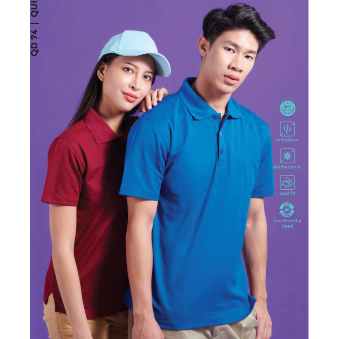QD74 CVC SHORT SLEEVE POLO SHIRT