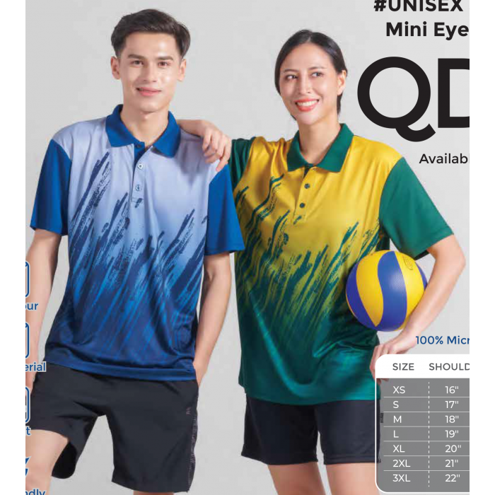 QD82 SUBLIMATION MINI EYELET POLO SHIRT