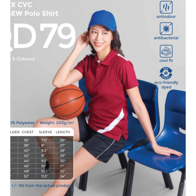 QD79 CVC CUT & SEW POLO SHIRT
