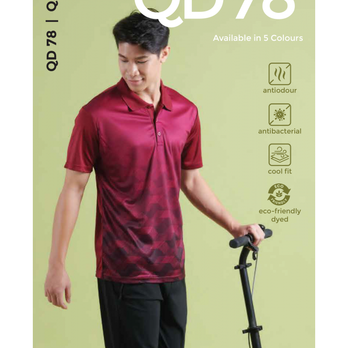 QD78 SUBLIMATION MINI EYELET POLO SHIRT
