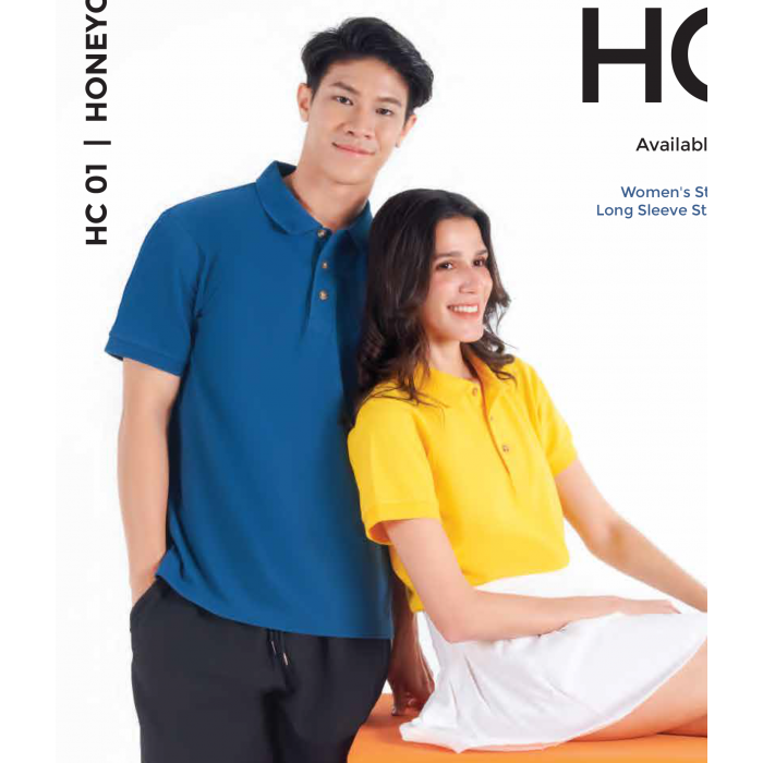 HC01 CVC HONEYCOMB SHORT SLEEVE POLO SHIRT