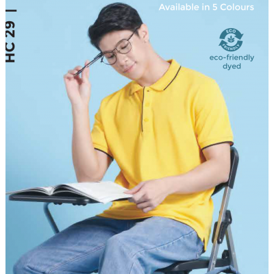 HC29 CVC HONEYCOMB TIPPED COLLAR & CUFF POLO SHIRT