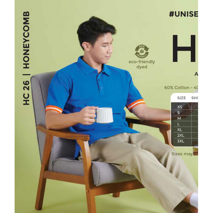 HC26 CVC HONEYCOMB POLO SHIRT
