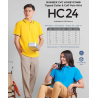 HC24 CVC HONEYCOMB TIPPED COLLAR & CUFF POLO SHIRT