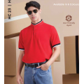 HC23 CVC HONEYCOMB STAND COLLAR POLO SHIRT