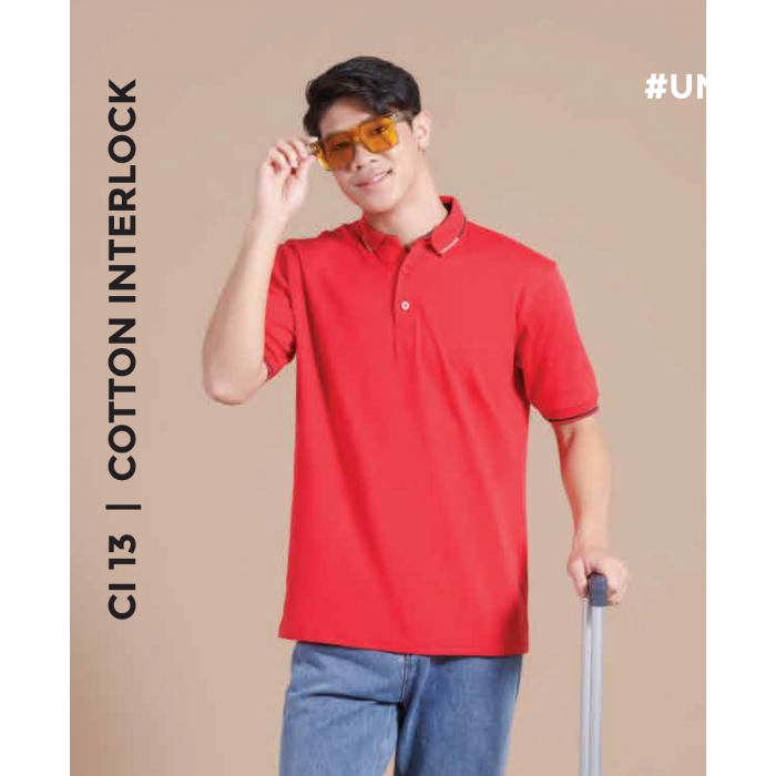 CI13 CVC COTTON INTERLOCK POLO SHIRT
