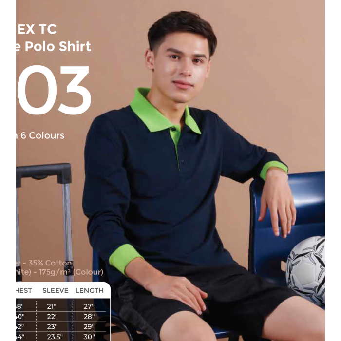 SJ03 TC LONG SLEEVE POLO SHIRT