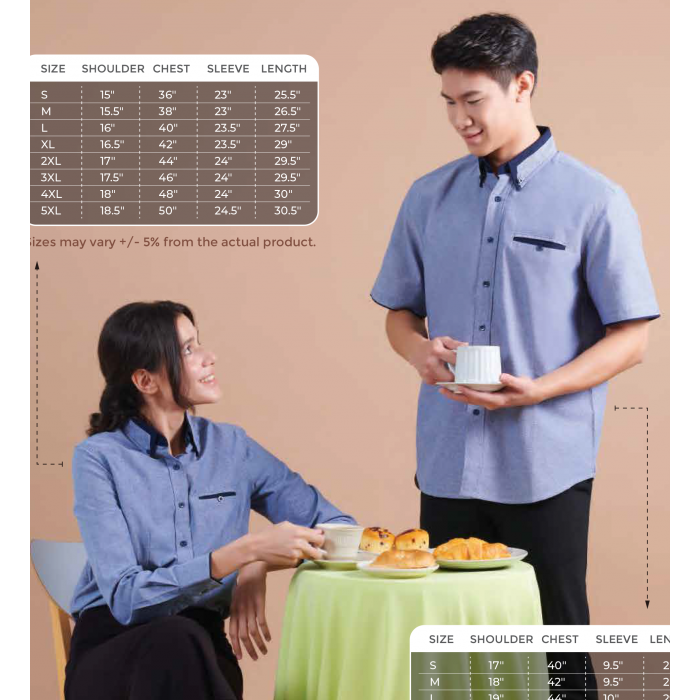 F142 - F143 CORPORATE UNIFORM SHORT SLEEVE SHIRT