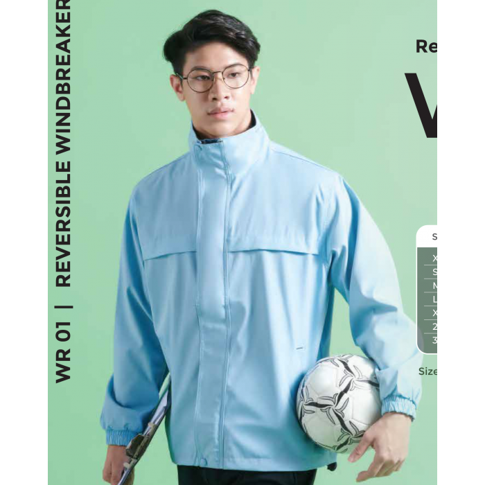 WR01 FULL-ZIP REVERSIBLE WINDBREAKER