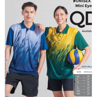 QD82 SUBLIMATION MINI EYELET POLO SHIRT