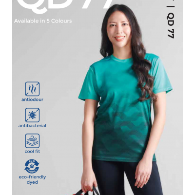 QD77 SUBLIMATION MINI EYELET T-SHIRT